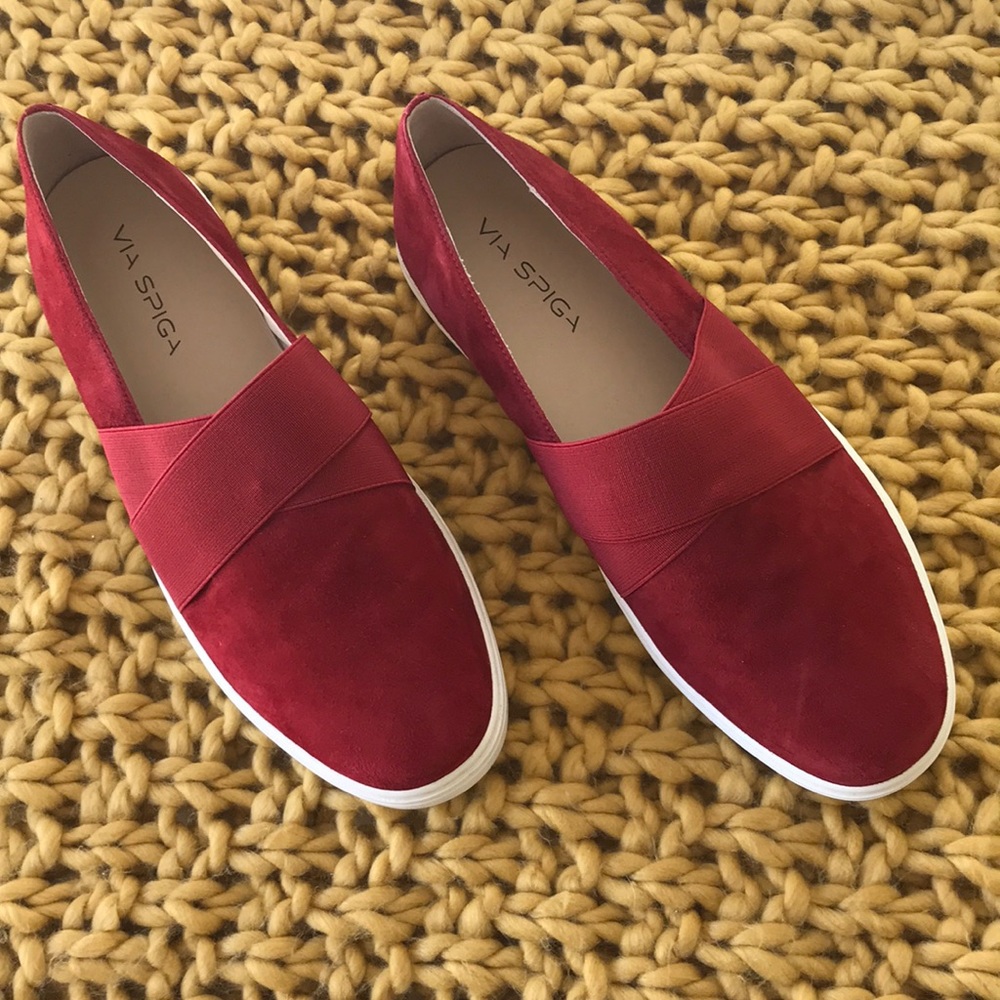 Via Spiga 8.5 red slip on shoe